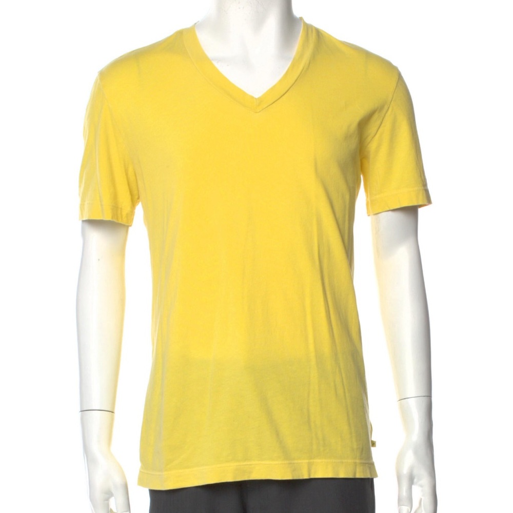James Perse Men’s Yellow V-Neck T-Shirt